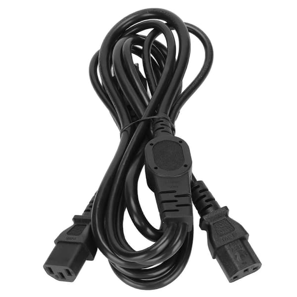 Strømkabel for datamaskin 5?15P Hann til Dobbel IEC320 C13 Hunn Y Form PC Strømforsyningskabel US Plugg 125?250V 2m / 6.6ft (JD3263)