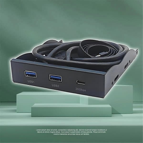 3,5 tommer Desktop Floppy Bay Frontpanel med 2 X USB 3.0 Type-A