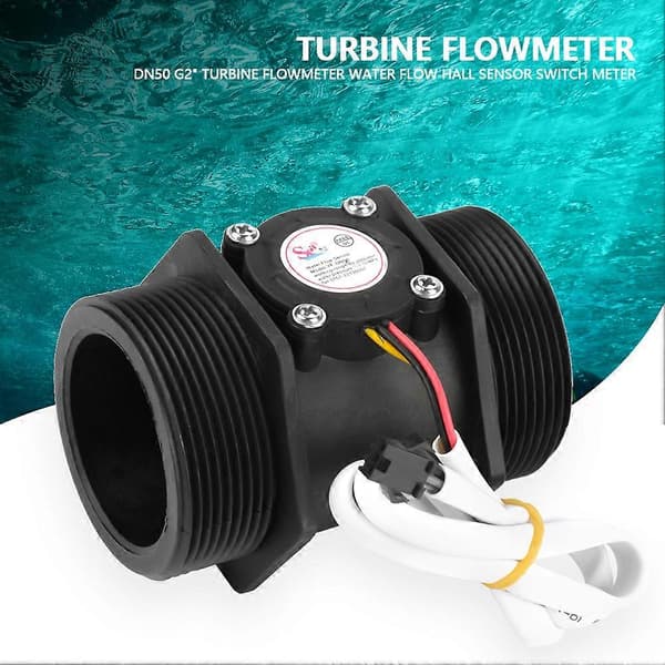 Varmtvannsbereder Flow Meter - DN50 G2\" Turbinfløymåler med Hall Sensor Bryter