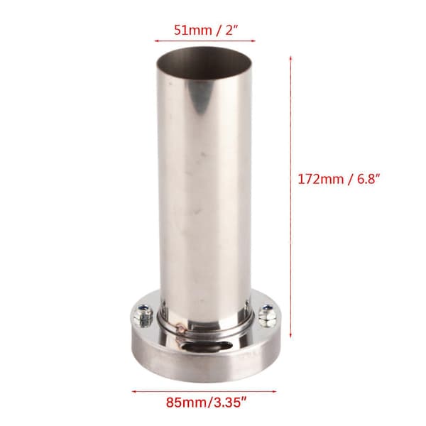 Universal Justerbar 85mm Rund Eksosdempertupp Avtakbar Lyddemper