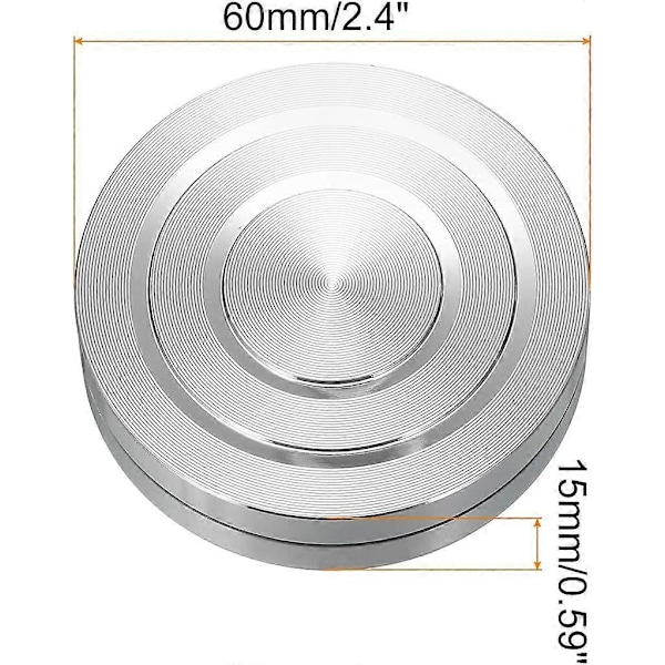 2,4-tommers roterende dreiebord med stålkulelager, ringformet Lazy Susan-base
