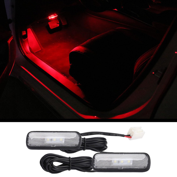 2kpl Auton valon LED-sisätilojen tunnelmavalokoristelamppu, ympäristön jalkavalo 10. 2018-2020