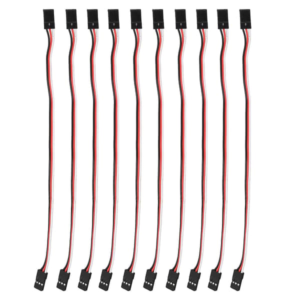 3-benet Servo Forlængerkabel - 10 STK (200 mm, hun til hun)