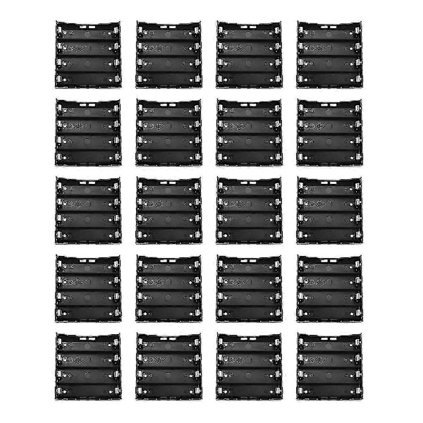 20 stk Batteriholderboks Svart For 4x 13.7v 18650 Batteri