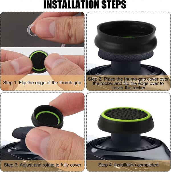 20 stk. Controller Thumb Grips til PS5/4, Silikone Anti-Slip Thumbstick Grip Cover