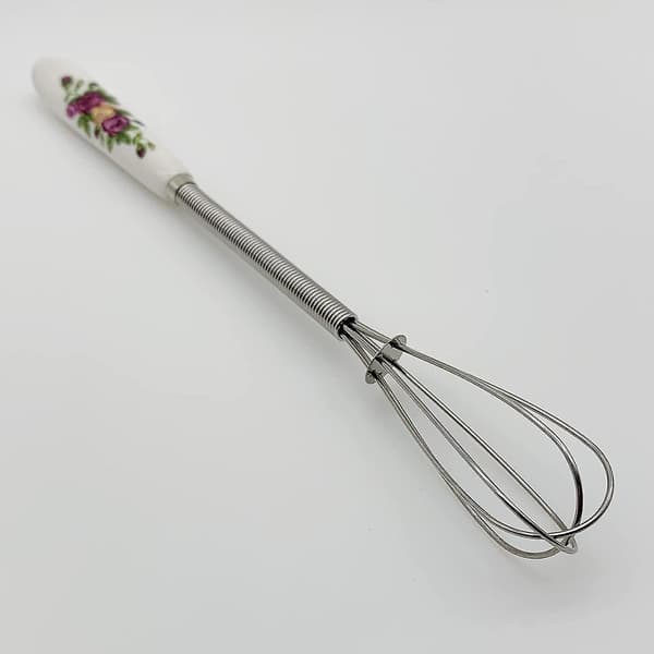 Blomsterformet Mini Piskeris i Rustfrit Stål Non-stick Køkken Keramisk Matcha Te Piskeris Sæt (4 Pak)