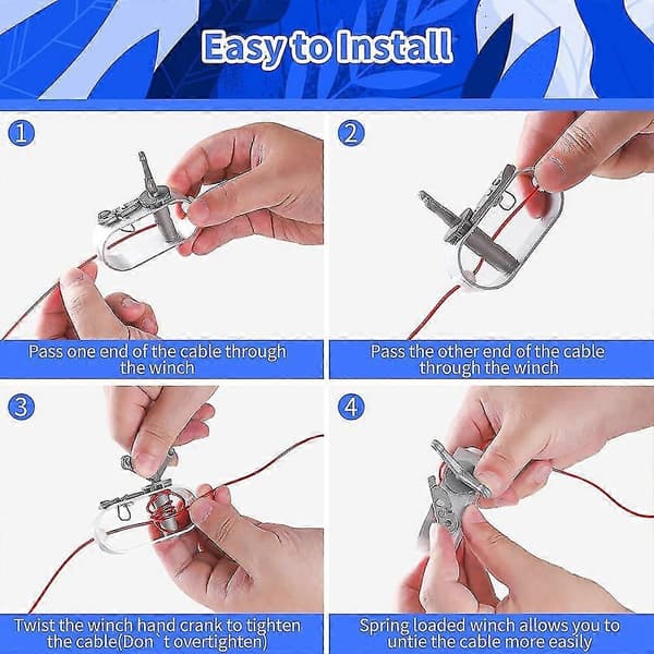 Wire Rope Strammer med Stålkabel - Vinterbassengtrekk Stramming