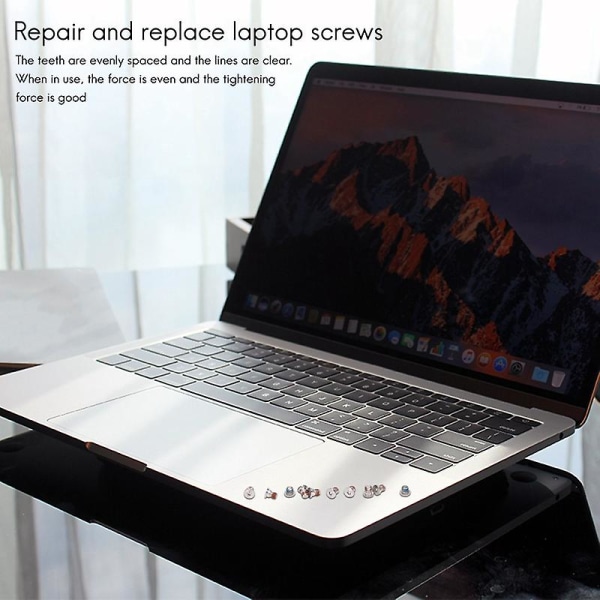 10 stk. Bunnkasse skruer For Macbook Pro Retina A1425 A1502 A1398 Skruesett 2012-2015 år