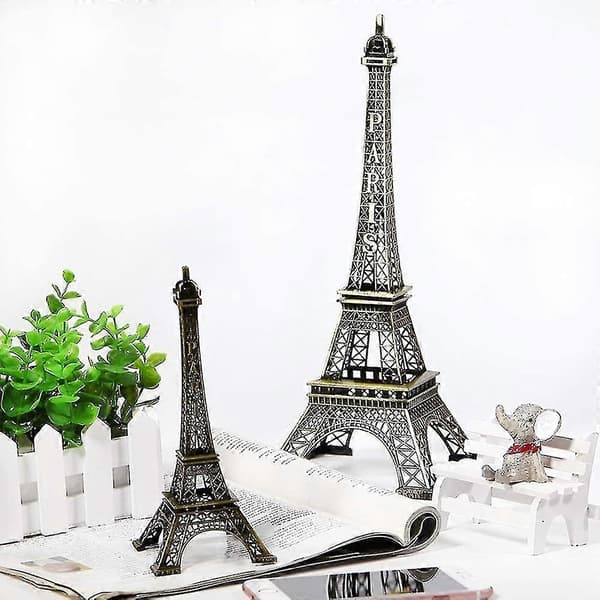 Europeisk Paris Smidd Jern Metall Eiffeltårn Retro Modell Skrivebords Ornamenter