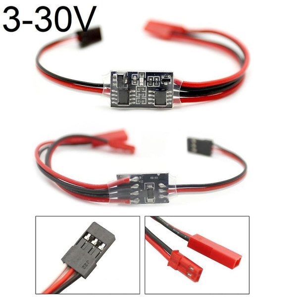 20A Høystrøms Fjernkontroll Elektronisk Bryter 3-30V Luftmodell Plantevern RC Drone Vannpumpe Signalstyring