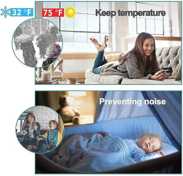 1 stk. Dørtrækstopper, dørfejning til udvendige og indvendige døre, hvid
