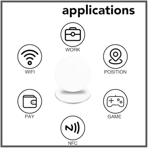 60 kpl Nfc-tunnistetta Ntag 215 Nfc-tarrapiiri Pyöreä Nfc-tunniste Uudelleenkirjoitettava Nfc-kortti Sticky Back Nfc-yhteensopiva C