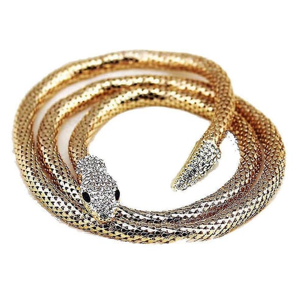 Trendig Överdådig Dubbelanvändning Guld / Silver Lång Ormhalsband Guld