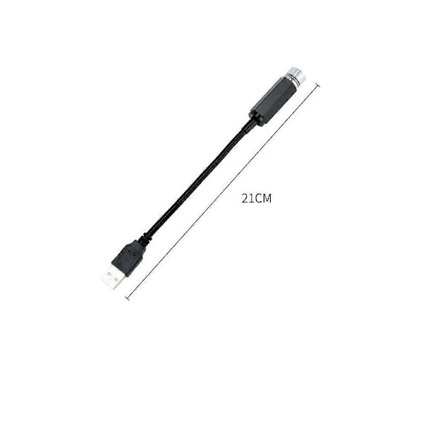 Bil Velkomstlys USB Stjernelys Laserprojeksjon Billauttalte Atmosfærelys (utenrikshandelsmodell full av stjerner) to pakker
