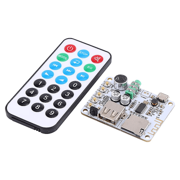 Bluetooth-mottagare och mikrofonförstärkare med USB, TF-kort, FM-radio, MP3, WMA, WAV, FLAC-spelare #1