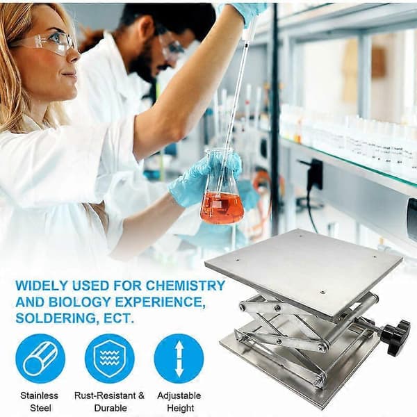 Løfteborde i rustfrit stål Mini rack løfteplatform Laboratorie løfteplatform til kemi biologi eksperiment/lodning