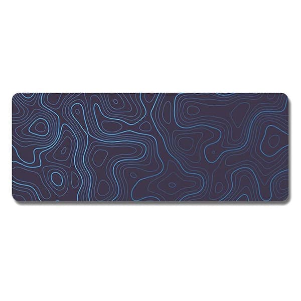 Topografisk Kontur Utvidet Stor Musematte Datamaskin Tastatur Musematte med 2mm Sklisikker 30x80cm A