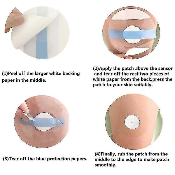 20 stk Freestyle Libre Sensor Deksel Vanntette Libre Lim -