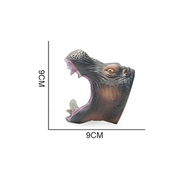 Dyr Flodhest Hånddukke Forældre-barn Interaktivt Læringslegetøj Latex Legetøj (1 Pakke)