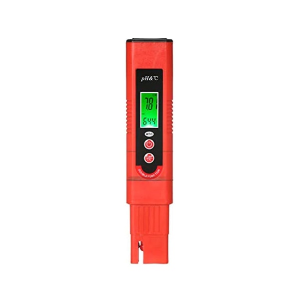 Ph Meter, tre-farvet LCD-skærm Ph Pen Automatisk ATC-funktion 0-14 Ph Måleområde for Househ