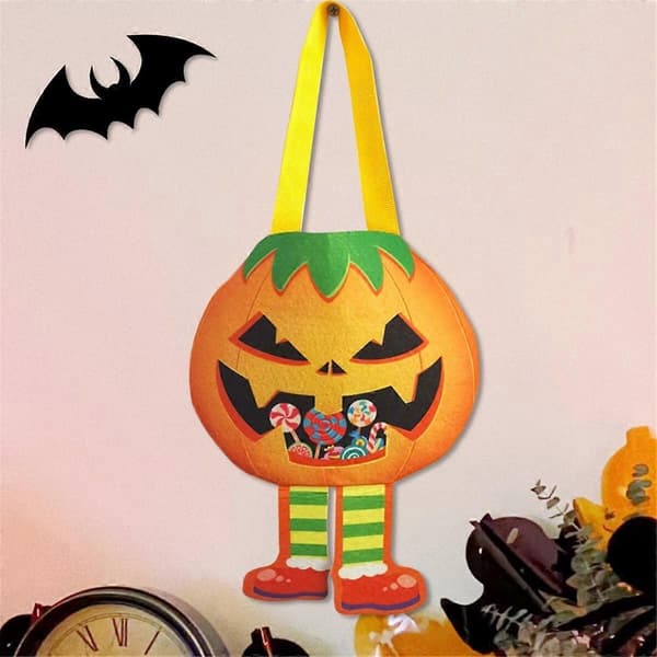 Halloween Godispåse Godispåse Presentpåse Pumpa Godis Presentpåse Handhållen Godispåse