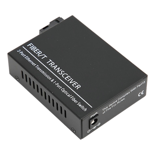 Fiber Transceiver Tx1310nm Rx1550nm Enkelt Fiber Single Mode Opptil 25km Fiber Ethernet Media Converter med SC Port 100?240V EU Plugg YEMMA
