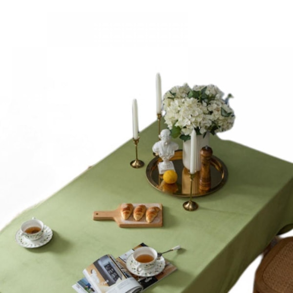 Duk Rektangulær Premium Fløyel Vaskbar Polyester Rynkebestandig Duk For Bryllup, Julebord, Bankett Og Arrangementer (53 tommer)