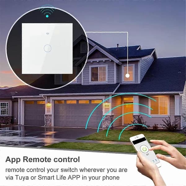 Smart Trådløs Touch Væglampe med Kontaktknap uden Nulledning