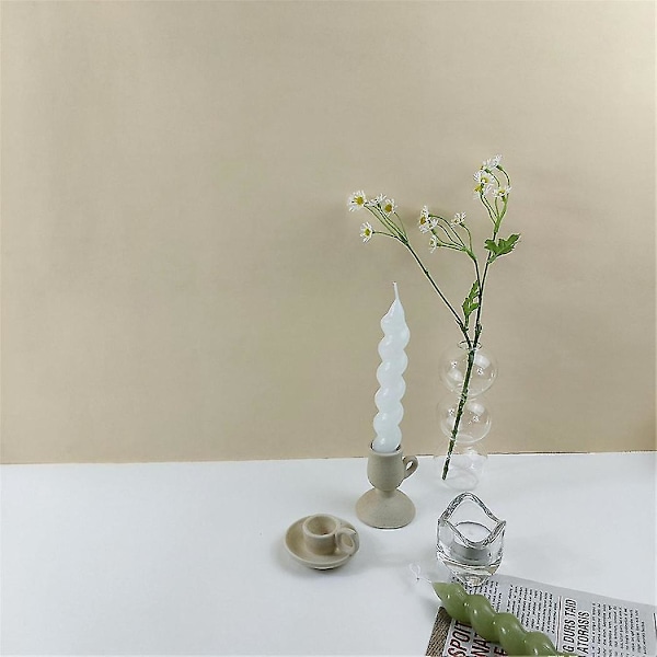 DIY Spiralformet Lysestøbeform Kirke Bryllup Lang Stang Lysfremstillingsværktøj Let at Afforme Lysestøbeform Krukke Akryl Sæt, B