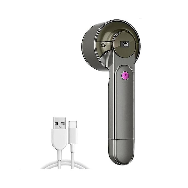 Genopladelig stofshaver, elektrisk fnugfjerner med LED digitalt display, fjerner fnug og piller fra tøj