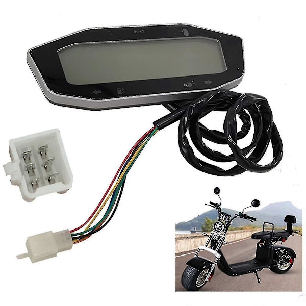 Elektrisk Scooter 60v 72v Odometer Batteri Strømdisplay Speedometer Gir Tabell For Citycoco Scooter