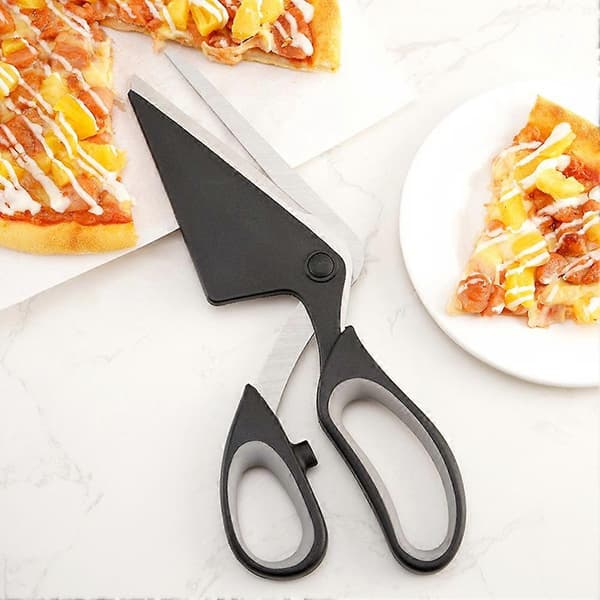 Multifunktionell Pizzakutter Rostfritt Stål Pizzaskjuvar Icke-klibbiga Arbetsbesparande Pizzaskärare för Hemkök