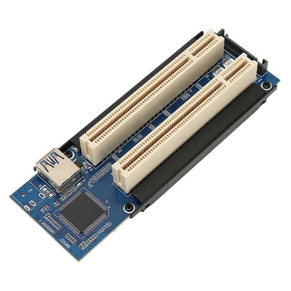 PCIE Express X1 til Dobbelt PCI Riser Kort 6Gbps Plug and Play Bred Anvendelighed PCIE Riser Kort med Blå LED til Windows PCIE til Dobbelt PCI ASM1083 Maste