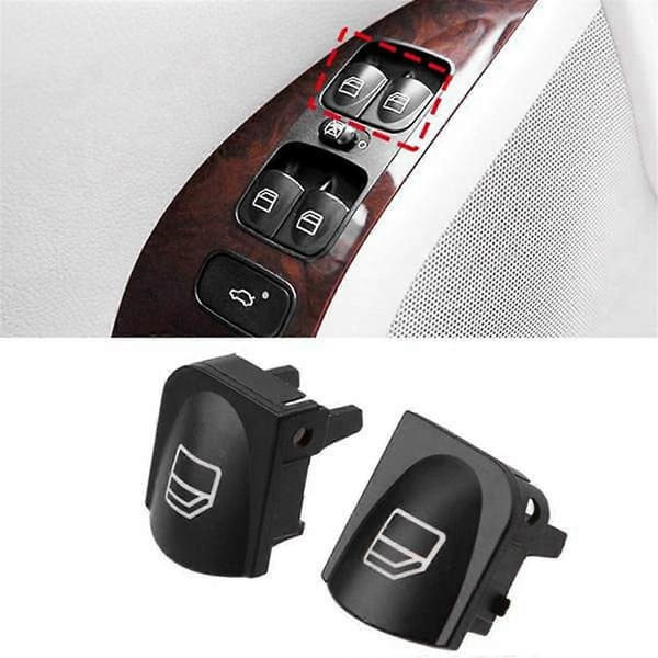 2 par Vindusbryter Knappdeksler for W203 W208 C Clk Klasse Front Vindusbryter Reparasjonsknapper