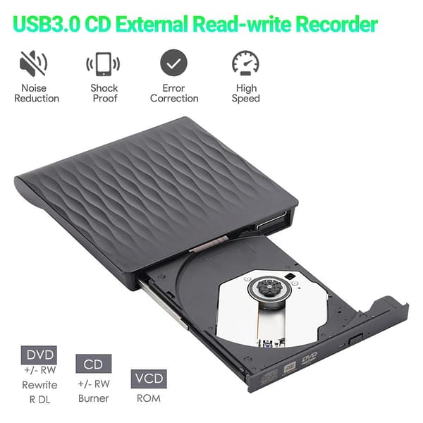 DVD-brenner Driver Universal Feilretting Ultratynn USB3.0 CD Ekstern Lese- og Skrivebrenner for Bærbar PC