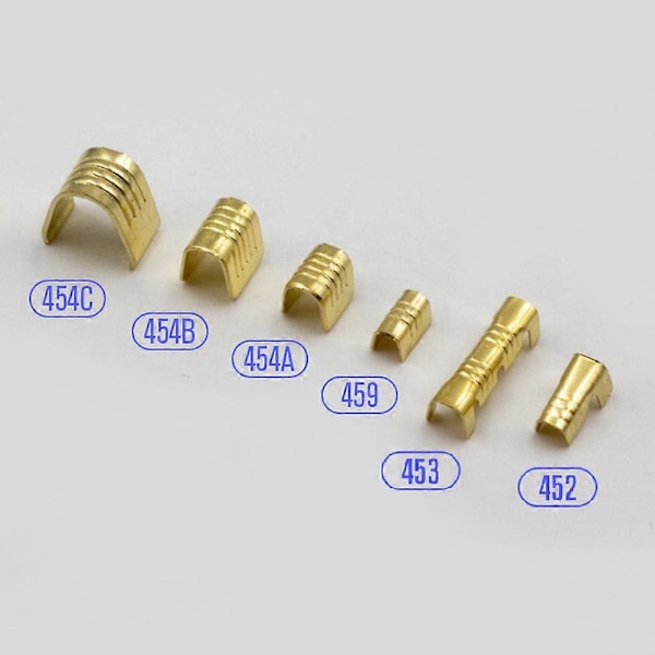 600 stk U-formede Kobber Ringterminaler Uisolerede Kabeltråd Spade Butt Connector Kit 454A/454B/4