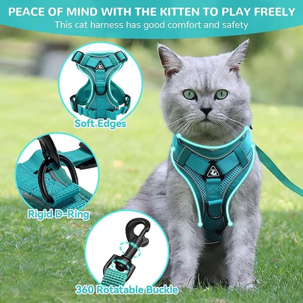 Kattsele och koppelset, justerbar kattsele med reflex L