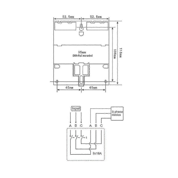 Trefaset 380v 415v Timer Programmerbar Kontakt med Baggrundsbelysning -sjl-9192339851840