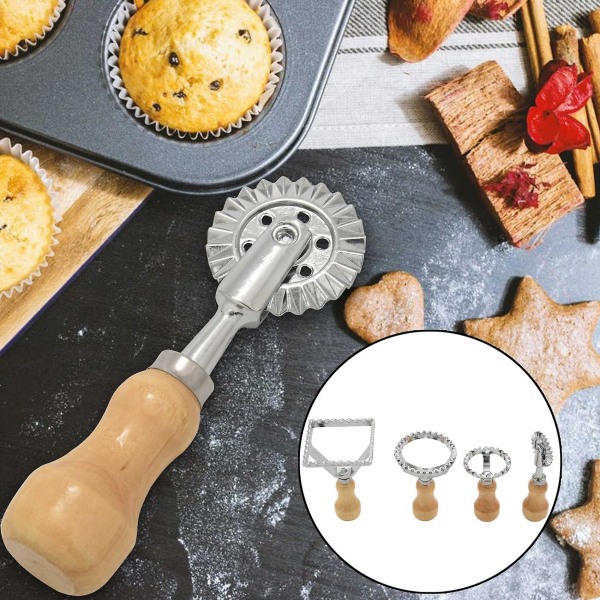 Ravioli Maker-set med stämplar och rullkniv - för att göra ravioli
