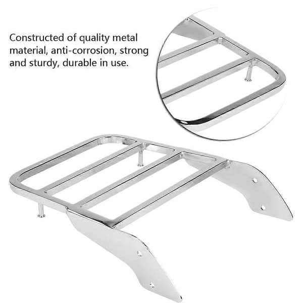 Motorcykel Bagagebærer til Sissy Bar til Honda Shadow VT750 C2 1997-2003 Krom Sølv