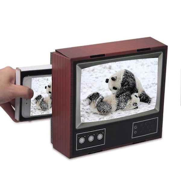 Retro Telefon Skærmforstørrer 8 Tommer Foldbar Mobiltelefon Video Forstærker Holder