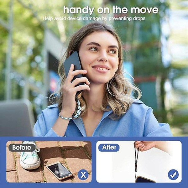 60 st Handledsrem Snodd, Justerbar Polyester Färgrik för Mobiltelefon, Kamera, Nycklar, USB D