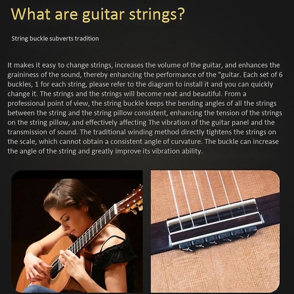 Gitarstreng Triple-cornered Chord Tie Det kan faktisk forbedre den musikalske tonen for akustisk gita