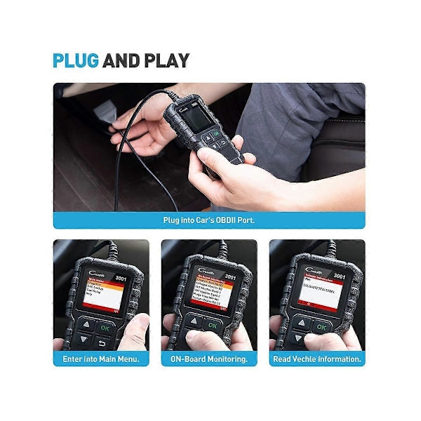 LAUNCH Creader 3001 OBD2 Bilkodläsare Scanner Motor Felkodläsare Bil Diagnostikverktyg Kontrollera Motor
