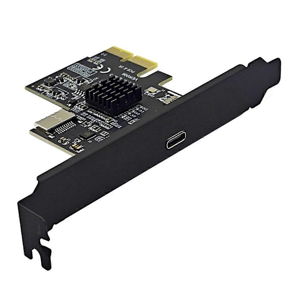 Tilläggskort PCI Express X2 till Typ-E + Typ-C Expansionskort USB3.2 GEN2 10Gbps ASM3142 Chip PCI-E