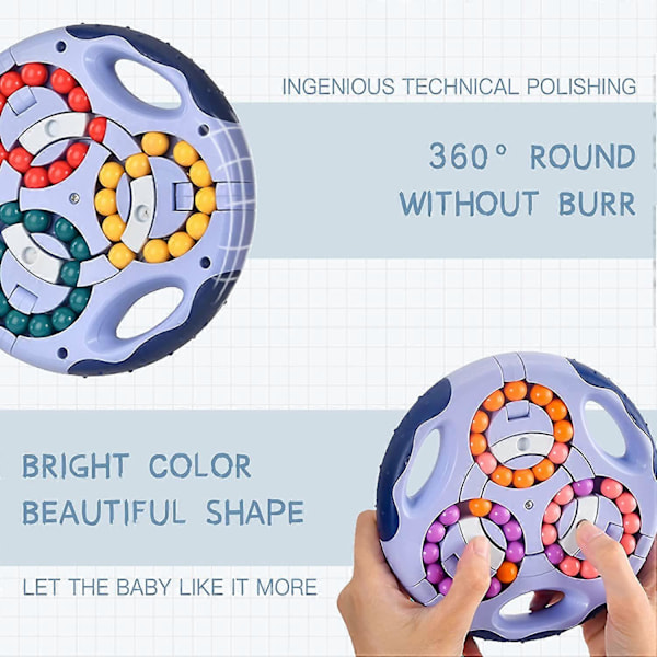 Pop Fidget Leksaker Barnleksaker Roterande Magic Bean Beads Pusselkuber, Sensoriska Leksaker för Autistiska Barn Stress Relief Pussel för Vuxna Figetget Leksaker Ed