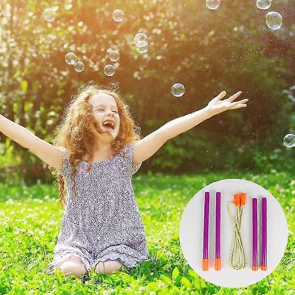 Utomhus Western Stor Bubbelstav Set Långa Stora Bubblor Leksaker Barn Regnbåge Värld Bubbla