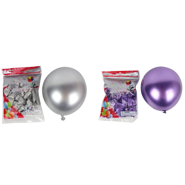 100pcs 10 Inch Metallic Latex Balloons Thick Chrome Glossy Metal Pearl Balloon Globos For Party Dec