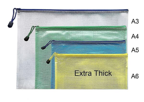 A4 Dokumentmapp Filer Dragkedjeväskor Plastplånböcker Extra Tjocka 5st (a4 Zip Bag)