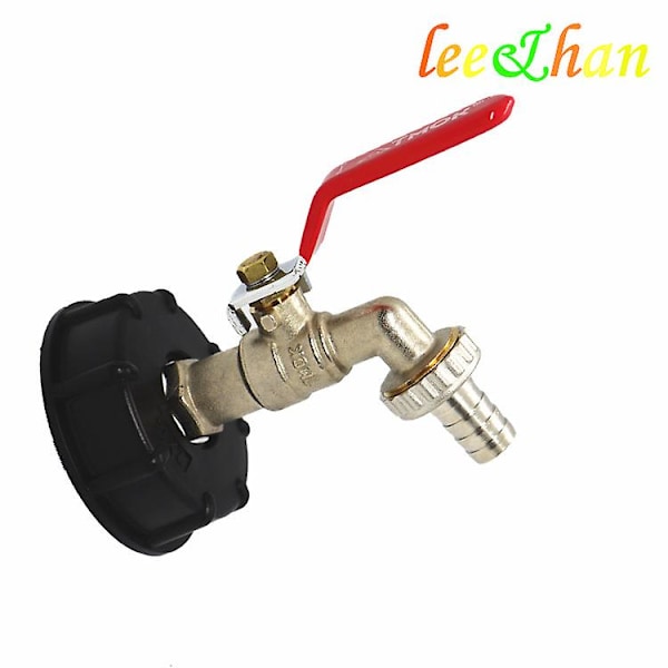 IBC-adapter, 1000L IBC-tankkoppling S60X6 till mässingkran 1/2\" Ersättningsventilkopplingar för hemträdgårdsvattenslangar